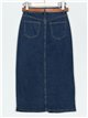 Falda denim midi cinturón azul (S-XXL)