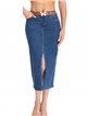 Falda denim midi cinturón azul (S-XXL)