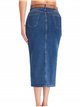 Falda denim midi cinturón azul (S-XXL)