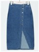 Falda denim midi botones azul (XS-XXL)