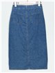 Falda denim midi botones azul (XS-XXL)