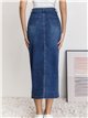 Long denim skirt with buttons azul (S-XXL)