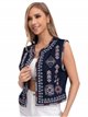 Embroidered denim waistcoat azul (S-XXL)