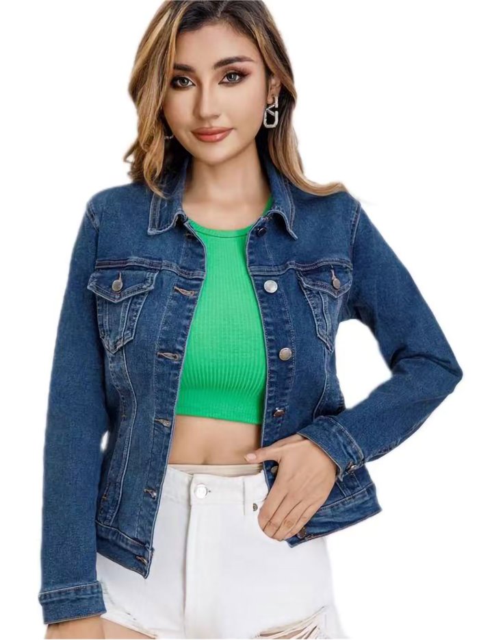 Basic denim jacket azul (S-XXL)