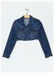 Cropped denim jacket azul (S-M-L-XL)