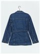 Belted denim overshirt azul (S-XXL)