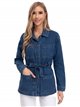 Belted denim overshirt azul (S-XXL)