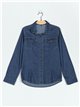 Elastic denim shirt azul (S-XXL)