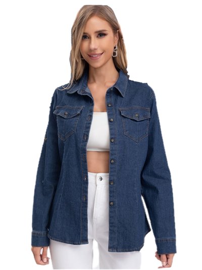 Elastic denim shirt azul (S-XXL)