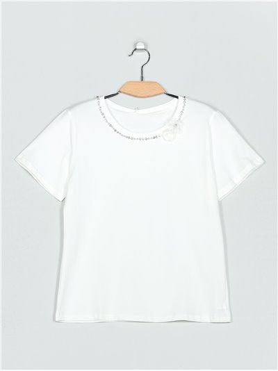 Camiseta flor joya (S/M-L/XL)