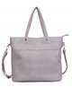 2 pieces Contrast tote bag + crossbody bag grey