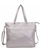 2 pieces Contrast tote bag + crossbody bag silver