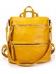 Backpack with zip yellow