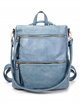 Backpack with zip dinem-blue