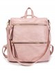 Backpack with zip pink