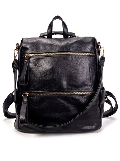 Backpack with zip black