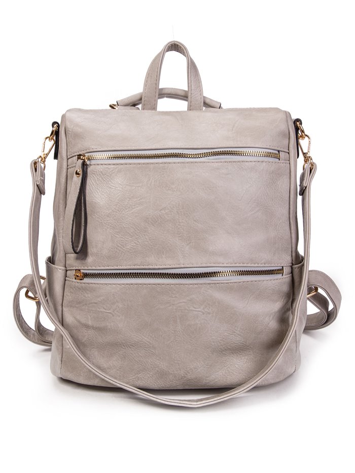 Mochila cremalleras grey