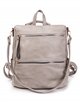 Backpack with zip grey