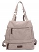 Canvas backpack with zip grey