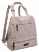 Canvas backpack with zip grey