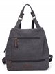 Canvas backpack with zip black