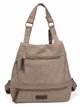 Mochila canvas cremalleras army-green