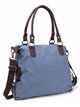 Contrast canvas citybag dinem-blue