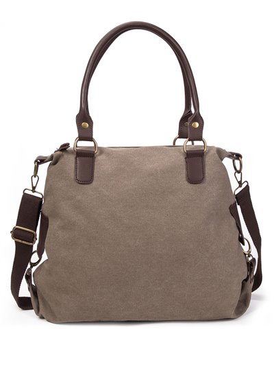 Contrast canvas citybag army-green