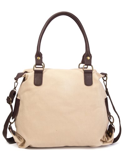 Contrast canvas citybag apricot