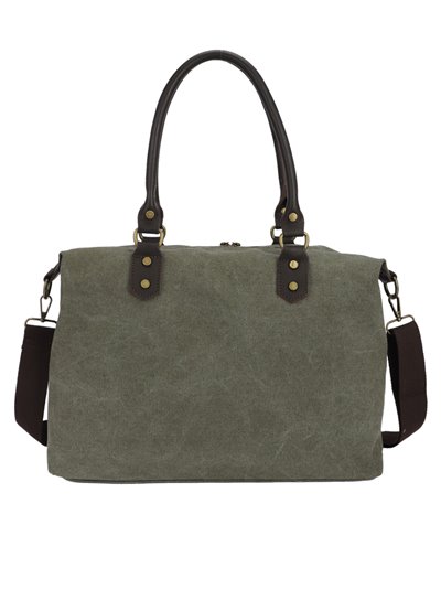 Contrast canvas citybag olive-green