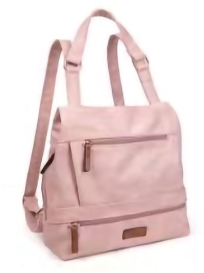 Faux leather backpack with zip