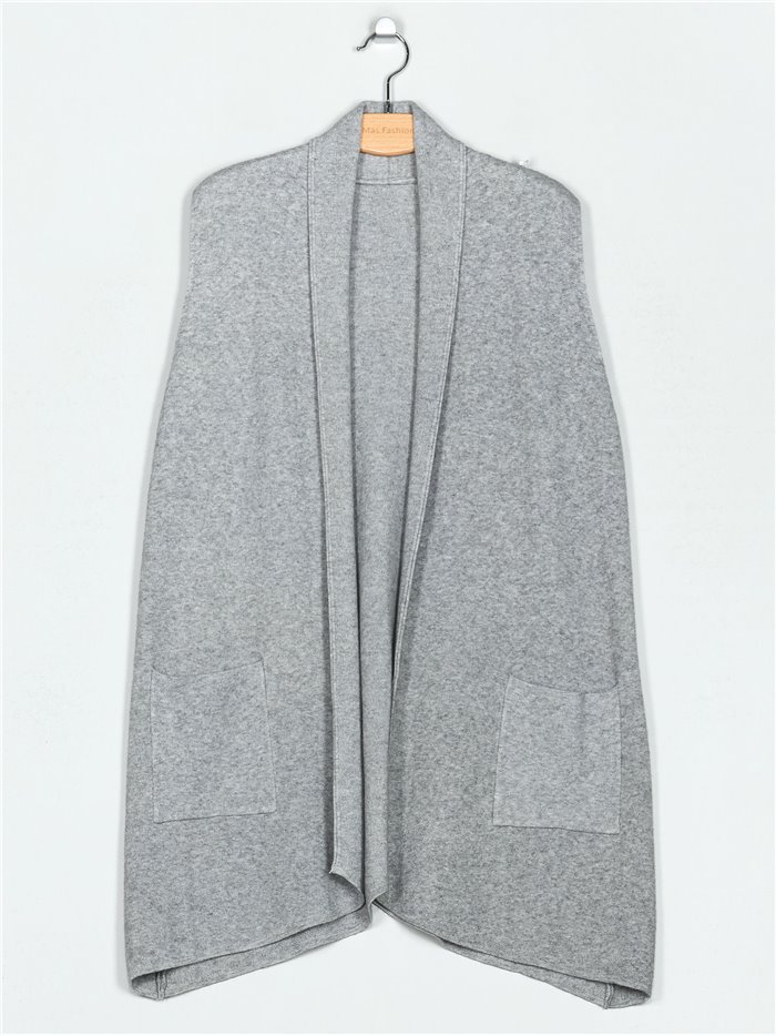 Knit waistcoat with pockets (M/L-L/XL)