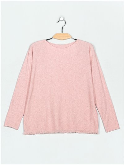 Frayed edge sweater (M/L-L/XL)