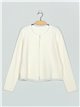 Frayed edge soft knitted cardigan (M/L-L/XL)