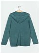 Knitted cardigan with hood (M/L-L/XL)