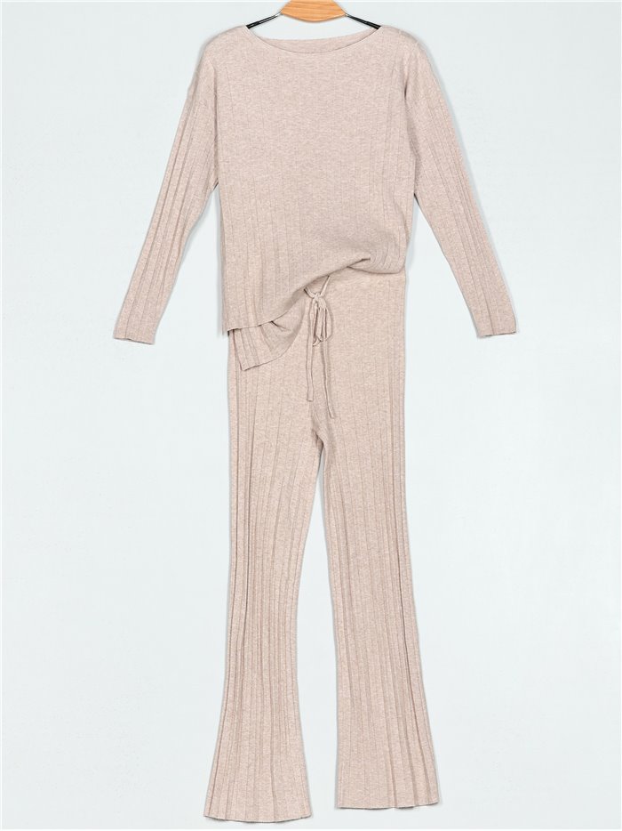 Ribbed knit sweater + trousers (M/L-XL/XXL)