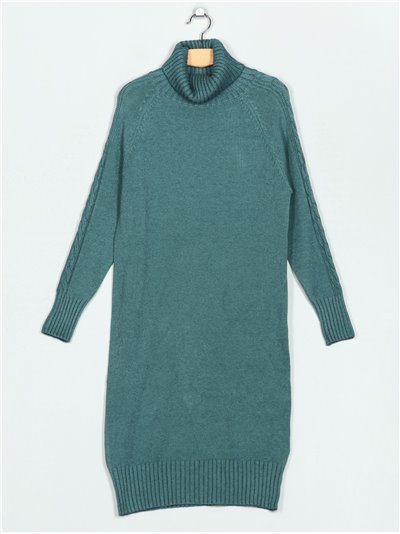Roll neck knit dress (M/L-L/XL)
