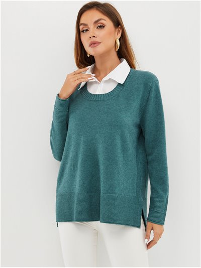 Oversized contrast sweater (S/M-L/XL)