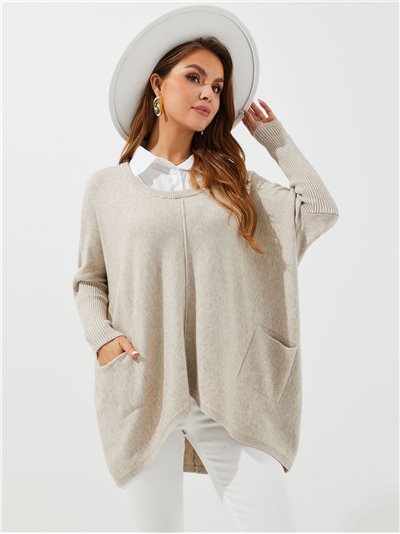 Plus size contrast sweater (S/M-L/XL)