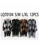 Checked knit cape with fringing (S/M-L/XL)