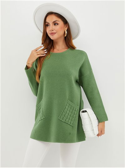 Oversized sweater with pockets (S/M-L/XL)