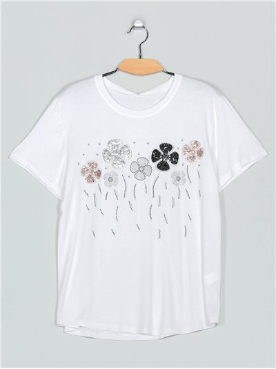 Camiseta amplia flores (M/L-XL/XXL)