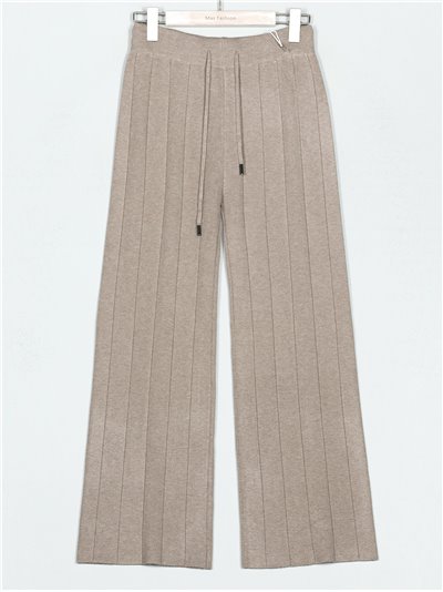 Ribbed straight knit trousers (M/L-L/XL)