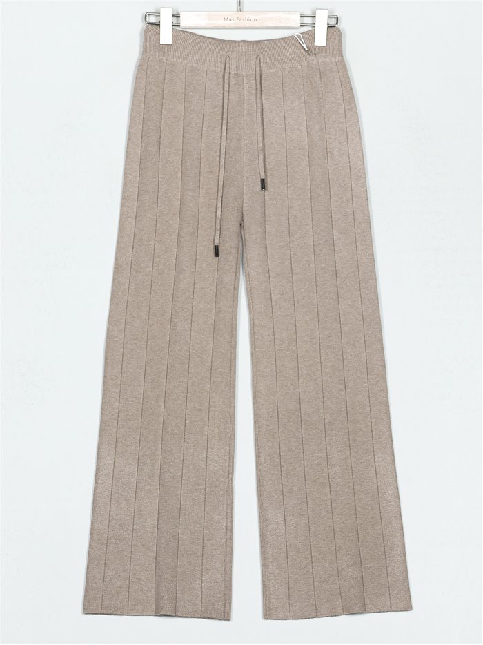 Pantalón recto punto canalé (M/L-L/XL)