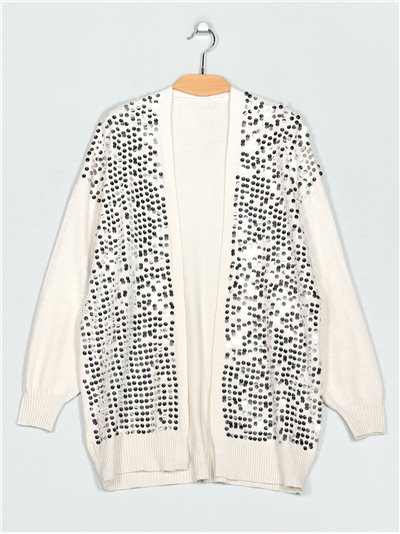 Knitted cardigan with sequins (M/L-L/XL)