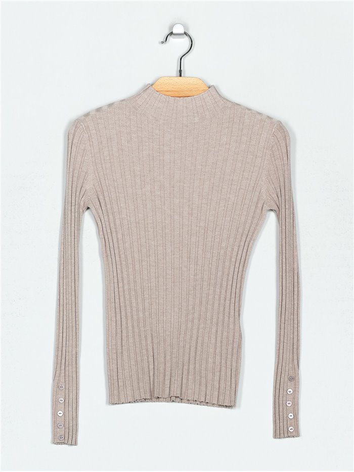 High neck ribbed sweater (M/L-L/XL)