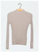 High neck ribbed sweater (M/L-L/XL)