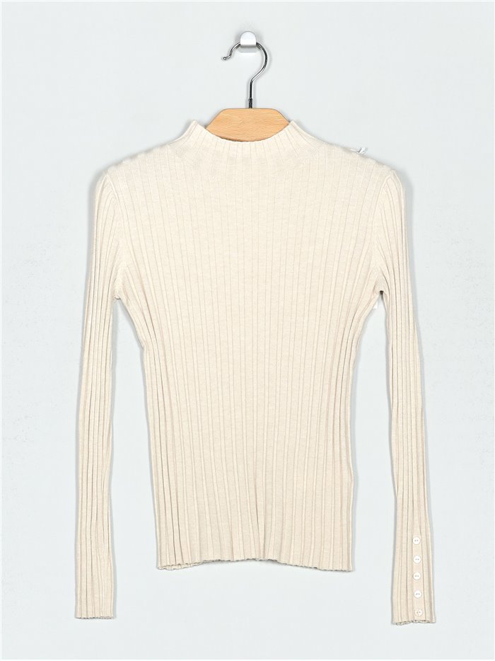 High neck ribbed sweater (M/L-L/XL)