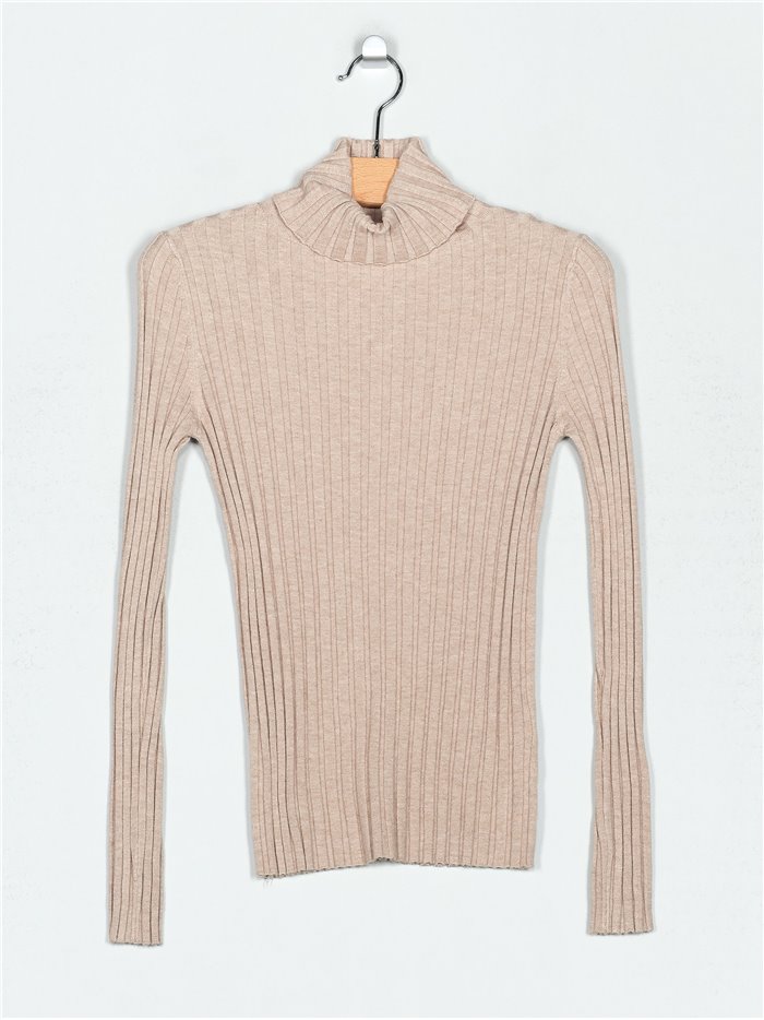 Roll neck ribbed sweater (M/L-L/XL)