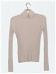 Roll neck ribbed sweater (M/L-L/XL)